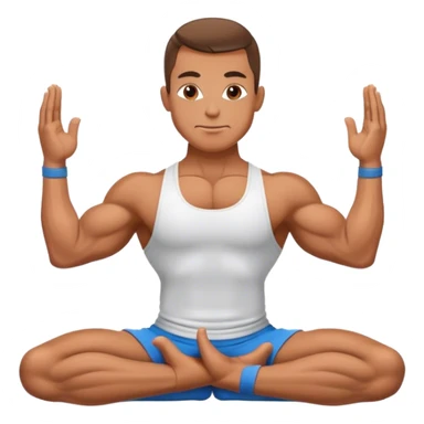 bodybuilder yoga sticker