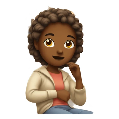 Girl relaxing in autumn sticker