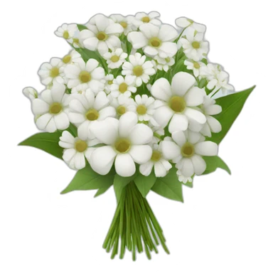 White flowers bouquet sticker