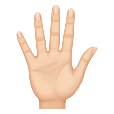 hand showing number four with fingers sticker
