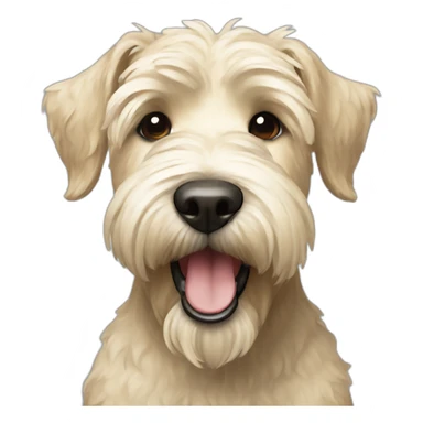 cream wheatin terrier smiling sticker