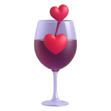elegant heart emoticon themed for wine score, suitable for a wine blog, wine colors, transparent background sticker