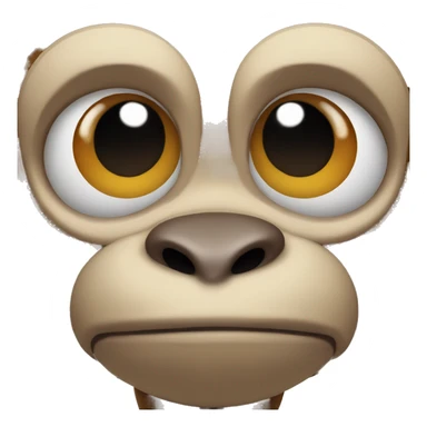 Monkey rolling its eyes  sticker