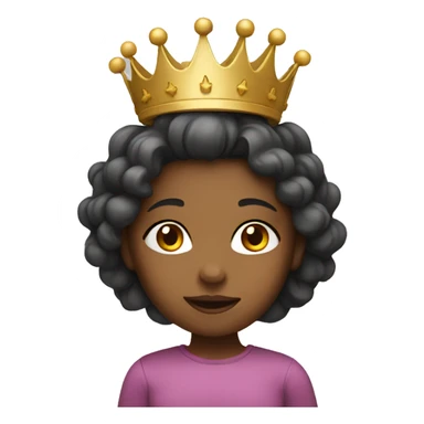 Girl wearing crown  sticker