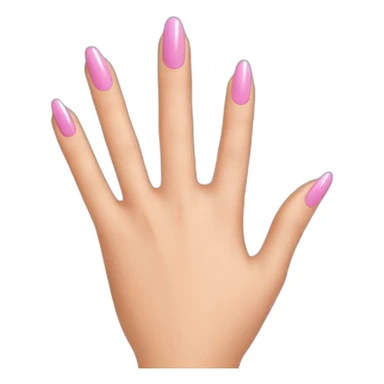 uñas rosa sticker