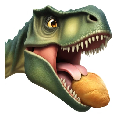 Dinosaur eating chicken  sticker