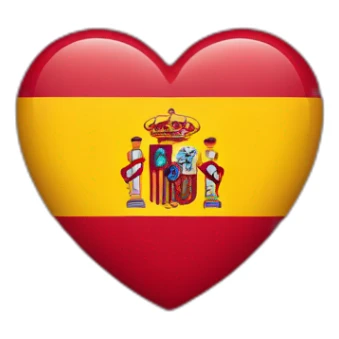 Heart with Spain and Venezuela flags  sticker