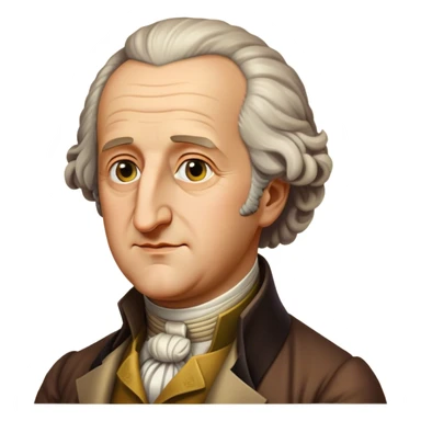 Cinematic Realistic Johann Wolfgang von Goethe Portrait Emoji, depicted as an intellectual literary giant with a thoughtful gaze and refined attire, rendered with detailed textures and warm classical lighting that captures his enduring literary influence. sticker