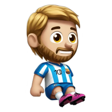 Messi sur la tour effeil sticker