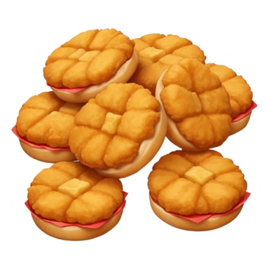 A bunch of chicken nuggets doing six seven sticker