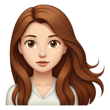 A woman with brown long hair sticker