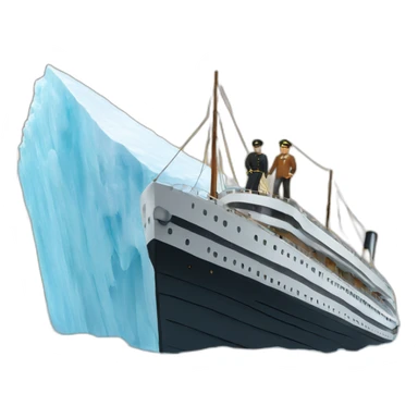 Titanic hiring a ice berg sticker