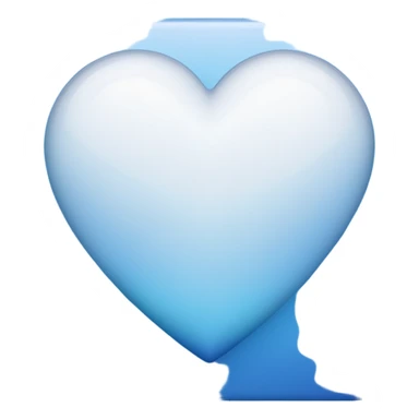 white heart with a blue gradient sticker