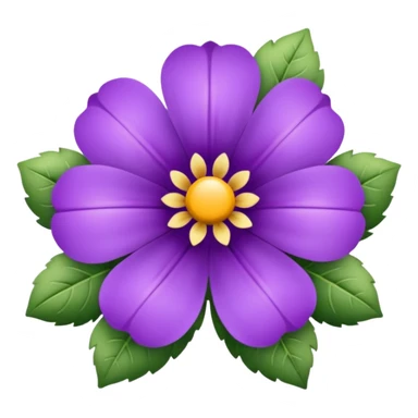 Purple flower fancy sticker