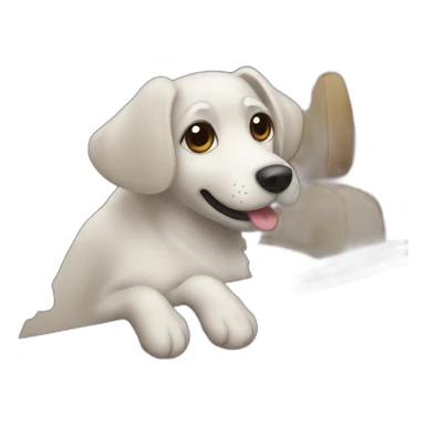 Un chien dans une voiture sticker