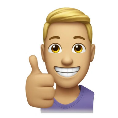 Smile with thumbs up sticker
