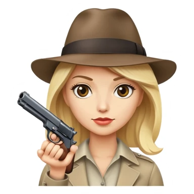 Mafia blondes woman in hat, gun  sticker