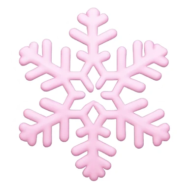 pastel pink snowflake  sticker