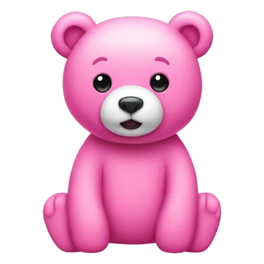 Pink bear sticker