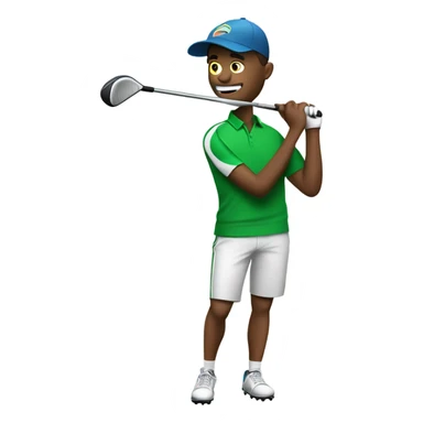 Football player playing golf sticker
