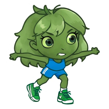 blonde girl with blue eyes that is a dancer for basketball team sticker