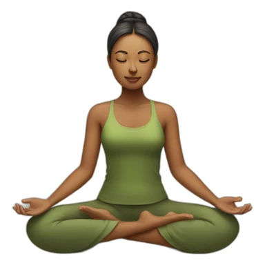 lady doing meditation sticker