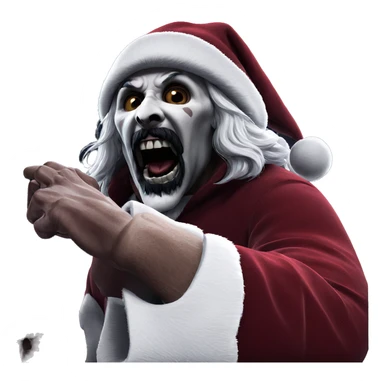 santa skull horror vibe sticker