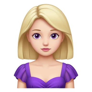 👗🧍‍♀️ merge this emojis the dress should be purple on a girl sticker