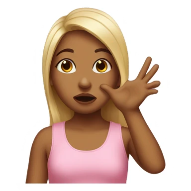 Girl blowing kiss  sticker