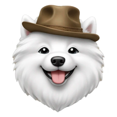 Samoyed with hat sticker