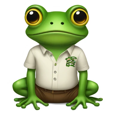 frog with a shirt that says zeke sticker