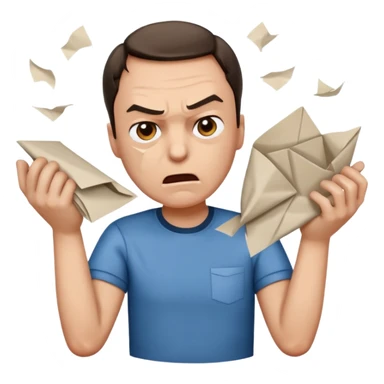 Sheldon angry throwing papers sticker