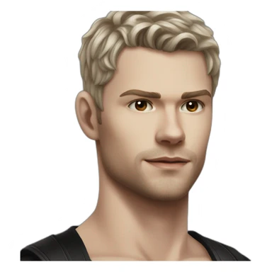 Klaus mikaelson short haircut realistic detailed sticker