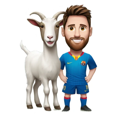 messi with a goat sticker