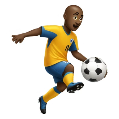 Soccer player making a gole sticker