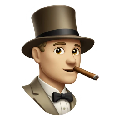 Handsome young 1920s white gentleman smoking a cigar  sticker