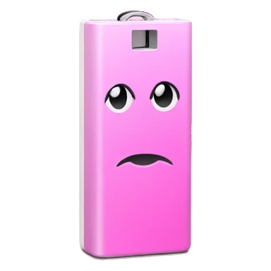 Pink portable charger  sticker
