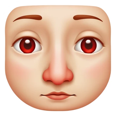 nose with redness under nostrils sticker