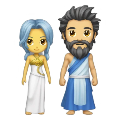 Nami et Zeus sticker