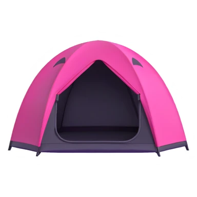 bright pink dome tent sticker
