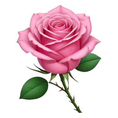 ultra realistic pink rose side view sticker