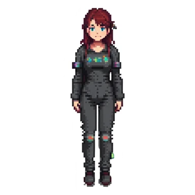 full body female human character sticker