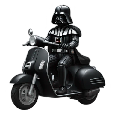 Dark vader en vespa sticker