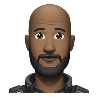 black bald with a beard Apex legends sticker