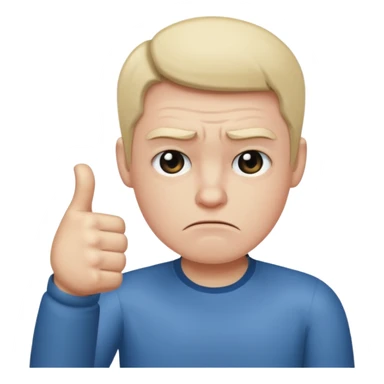 frown with thumbs down  sticker