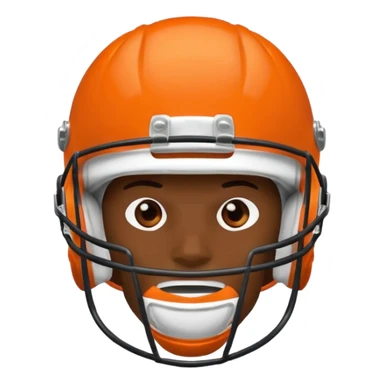 College football player helmet in orange color sticker