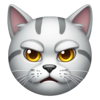 angry snow cat sticker