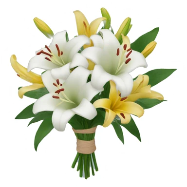 A bouquet with lillys  sticker