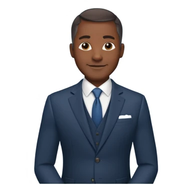 confident handsome 50 year old  black male professional better suit sticker