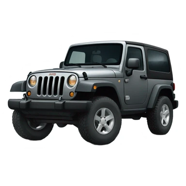 Front of Dark gray Jeep sticker